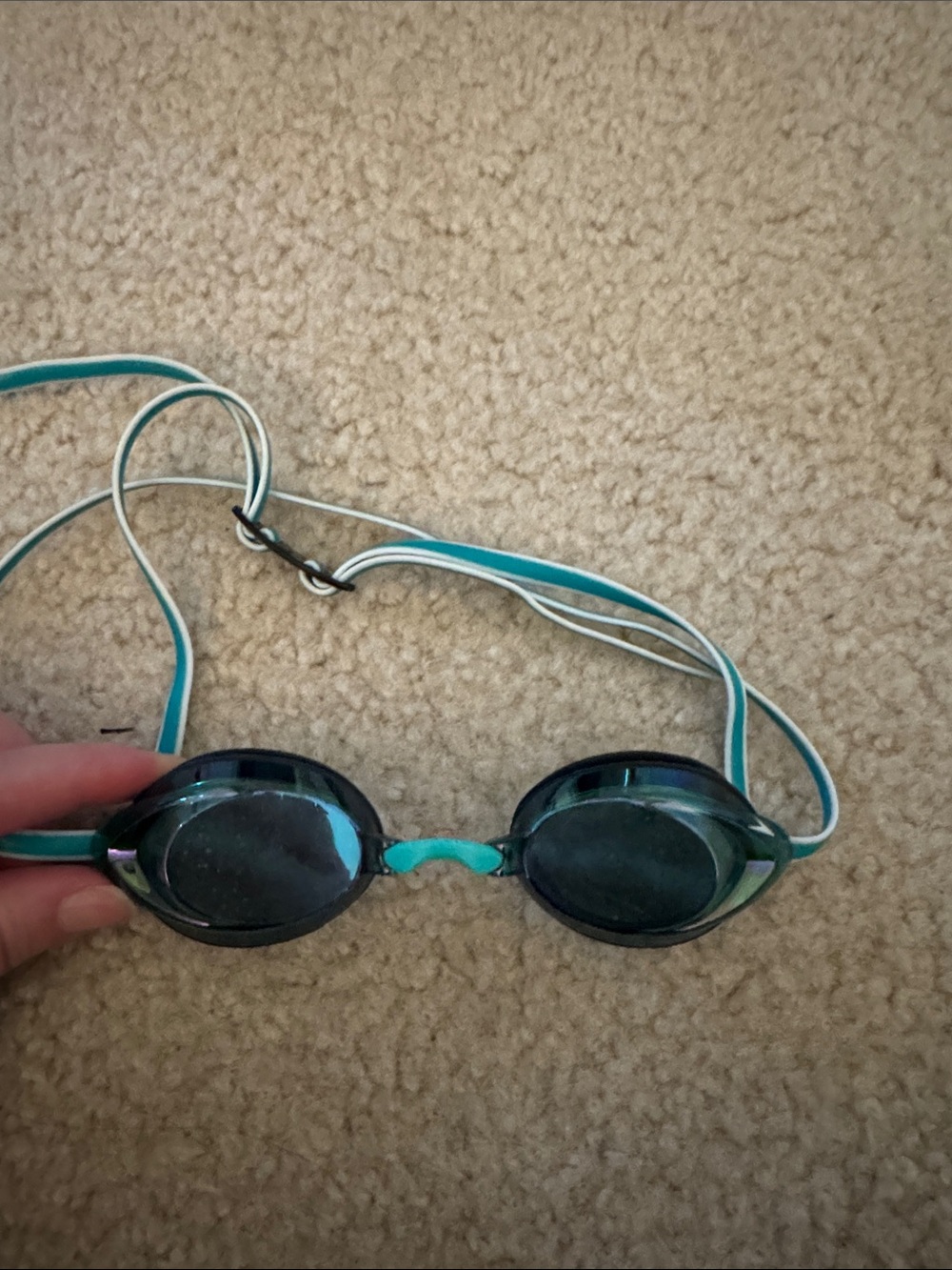 Speedo Women's Teal and Black Swimming Goggles